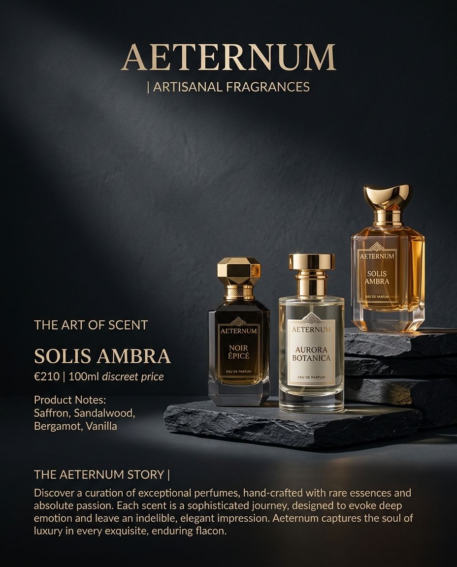 Luxurious Artisanal Fragrance Promotional Poster